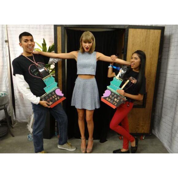 Alice & Olivia Jacquard Crop Top  Blue as worn by Taylor Swift Size 2 - Picture 5 of 10